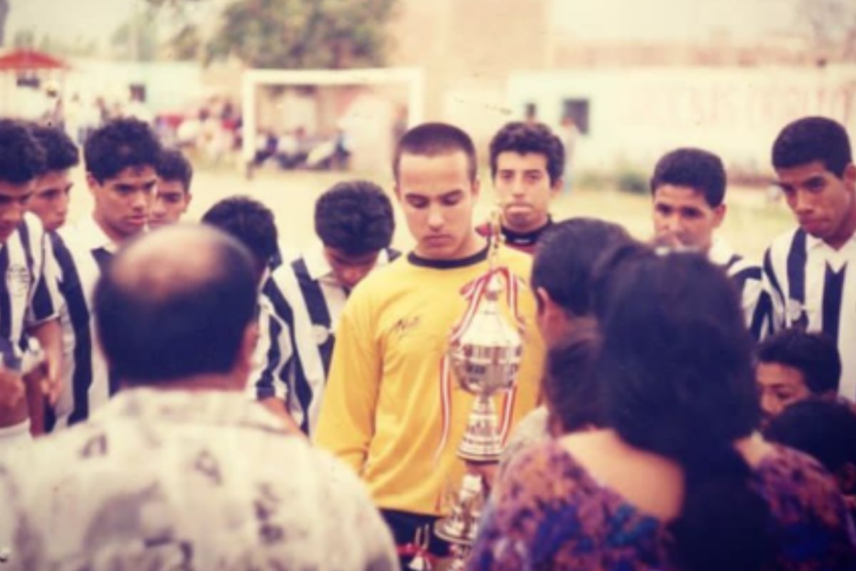 Mago Plomo en sus inicios en el mundo futbolístico.