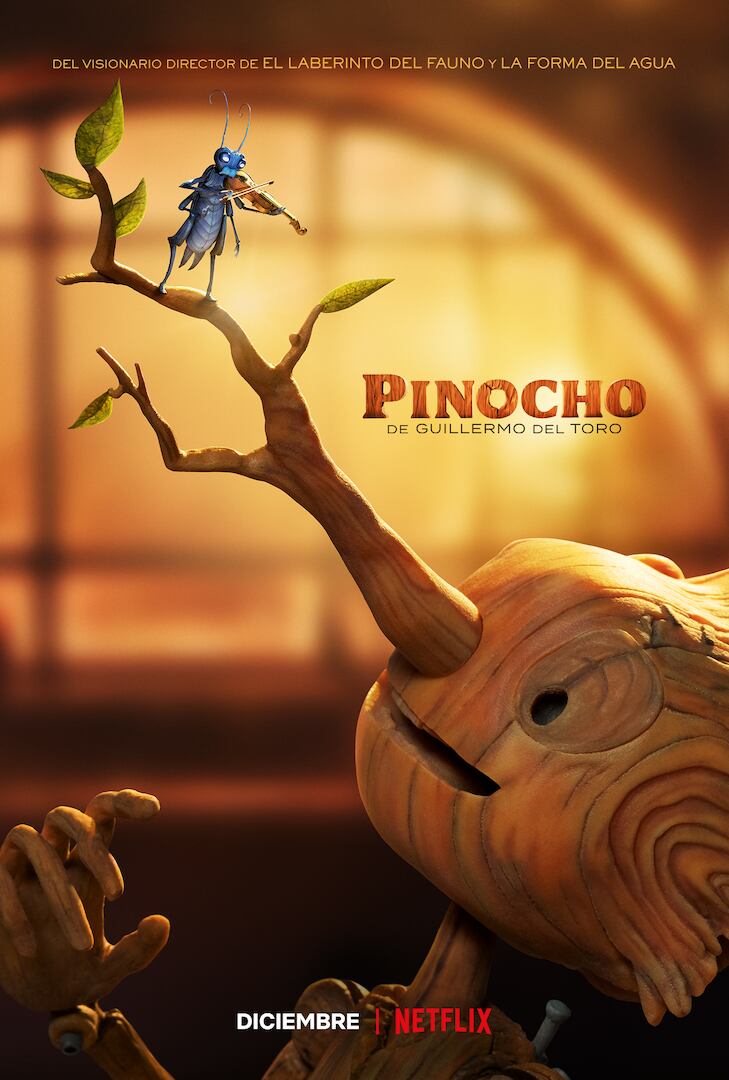 Afiche oficial de "Pinocho de Guillermo del Toro" (Foto: Netflix)