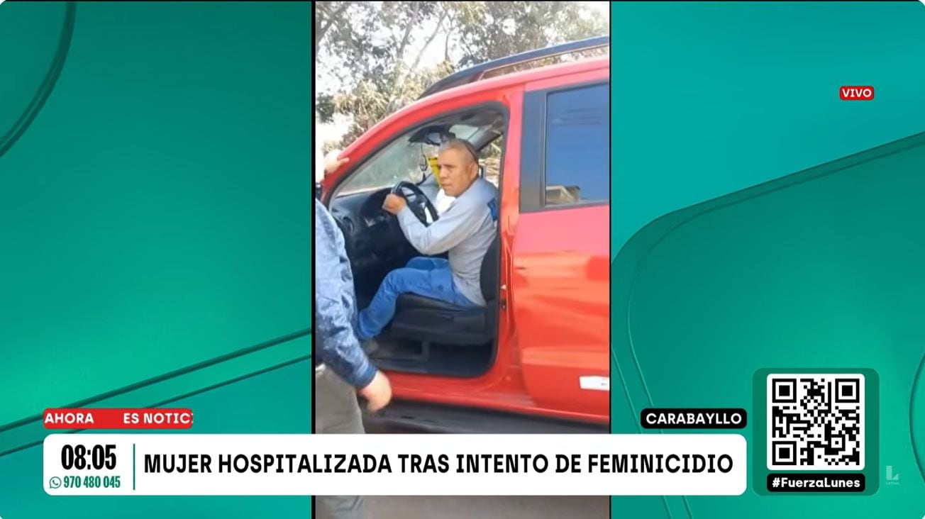 Mujer terminó hospitaliza tras haber sido arrastrada por la pista por el padre de su hijo. Foto: Latina