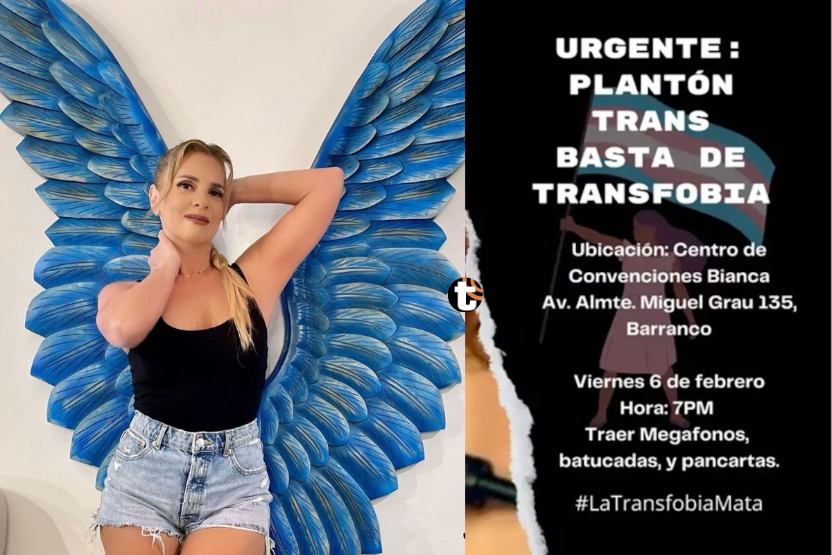 Comunidad trans convocó a plantón contra Johanna San Miguel por transfobia.