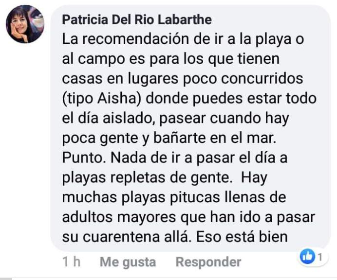 Critican a Patricia del Río por comentario "clasista". (Facebook)