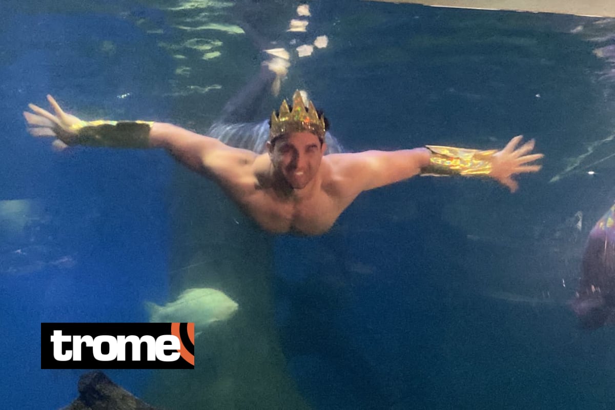 Deportistas caracterizan a Aquaman y las Sirenitas