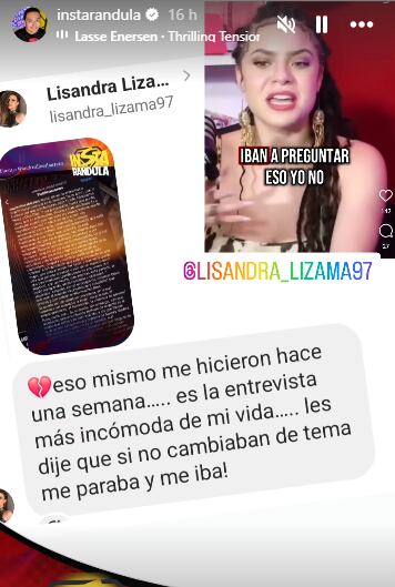 Lizandra Lizama arremete contra urracos