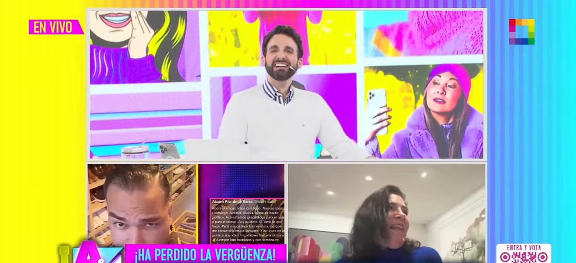 Conductor cuestiona a Álvaro Paz de la Barra. (Fuente: Willax)