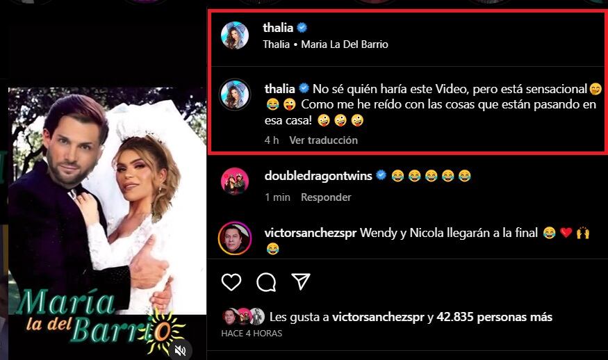 Thalía se declara fan de "La casa de los famosos México". (Foto: thalia).