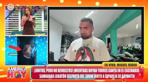 Miguel Rubio se enlaza en vivo con América Hoy para responder por tono con Samahara Lobatón