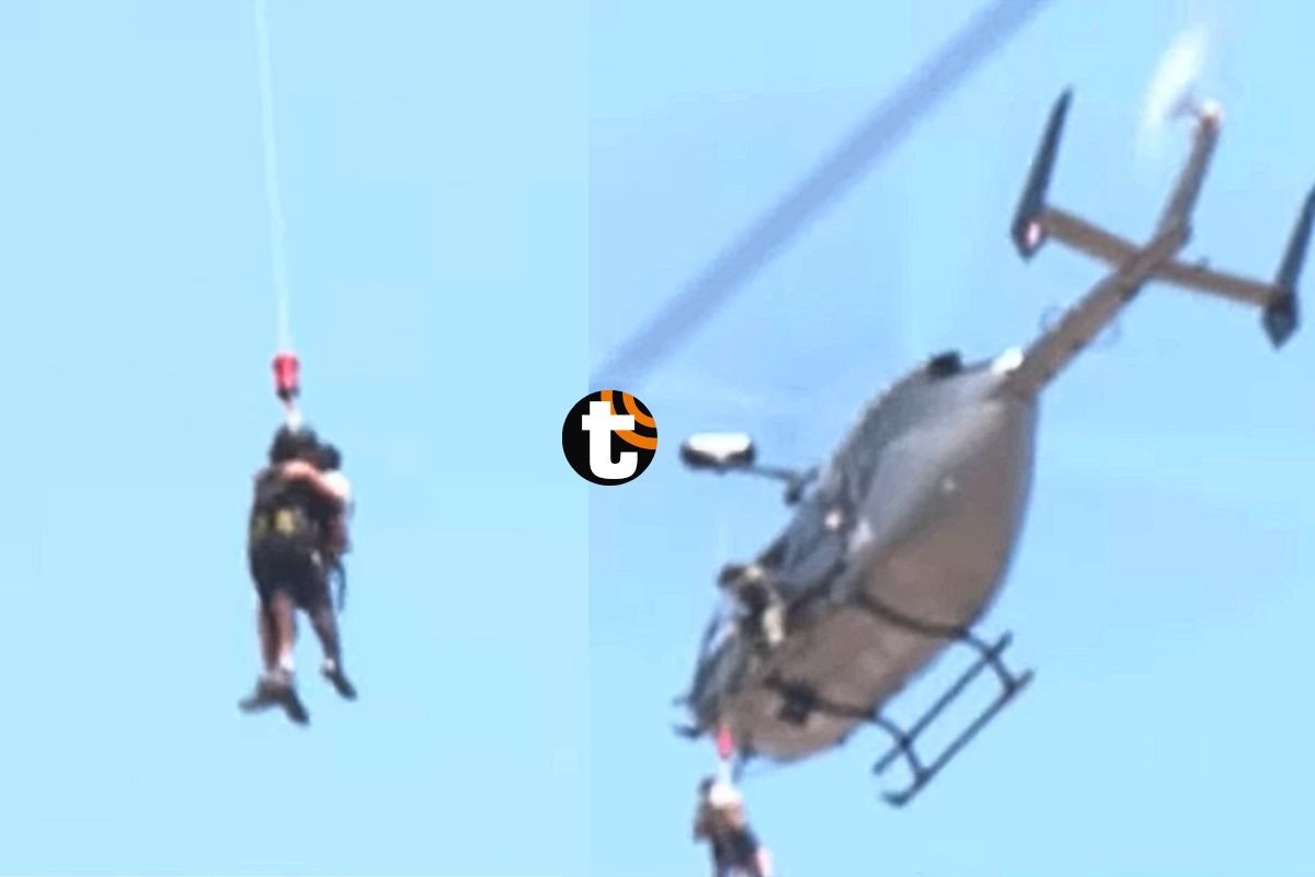 El IMPRESIONANTE rescate en helicóptero de la Policía de un hombre atrapado en incendio en Cercado de Lima