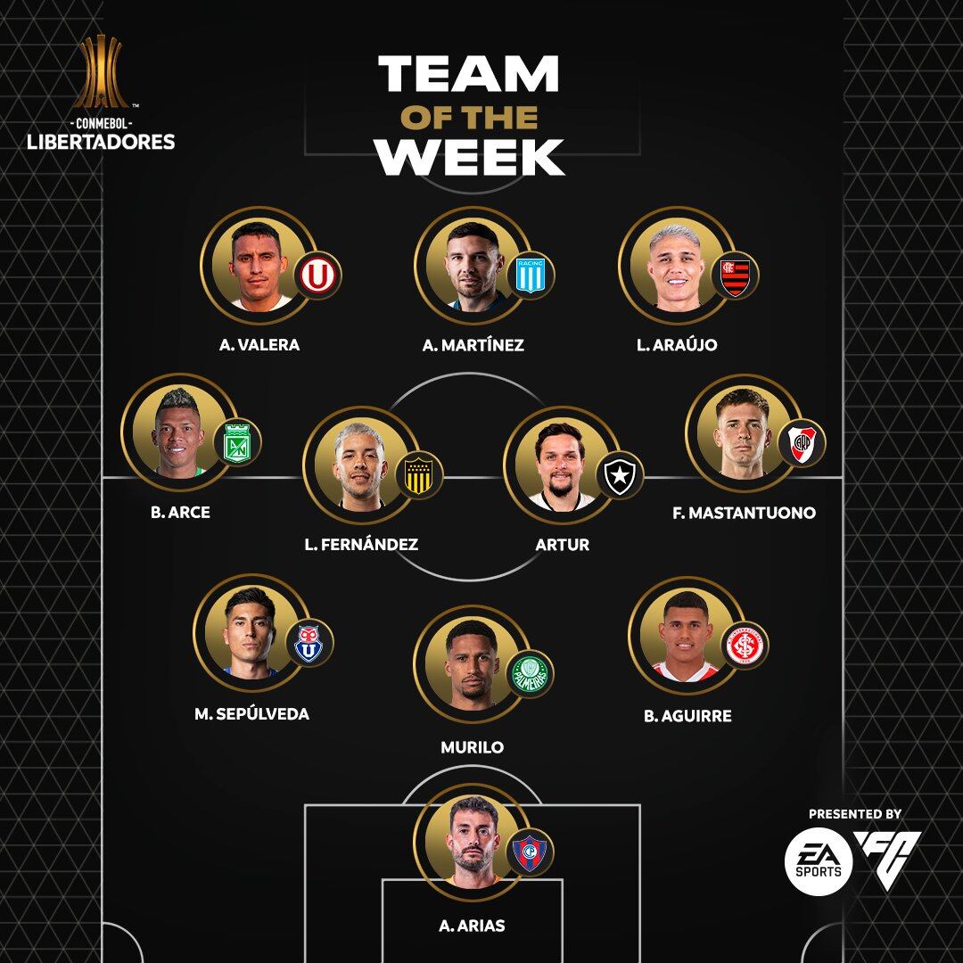 Alex Valera es incluido en el once ideal de la fecha 5 de la Copa Libertadores. (CONMEBOL)