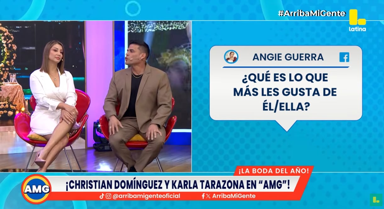 Karla Tarazona prefiere no decir qué le gusta de Christian Domínguez.