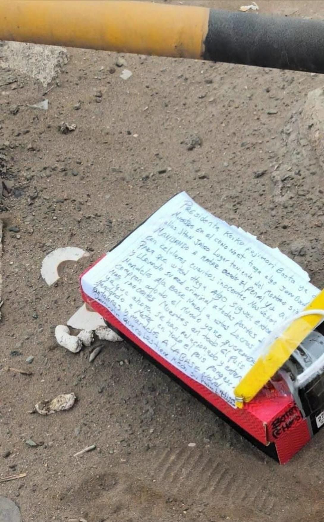 Hallan sospechoso paquete con explosivo en el penal Ancón II. Foto: Difusión