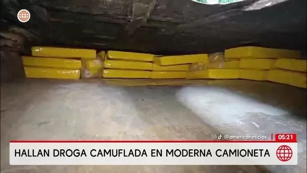 Hallan droga camuflada en moderna camioneta. Foto: América Noticias