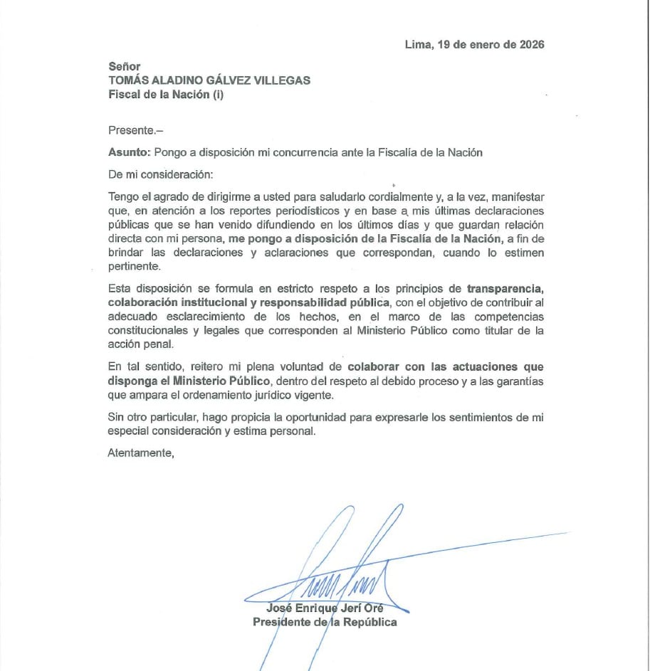 Carta Jerí a Tomás Gálvez