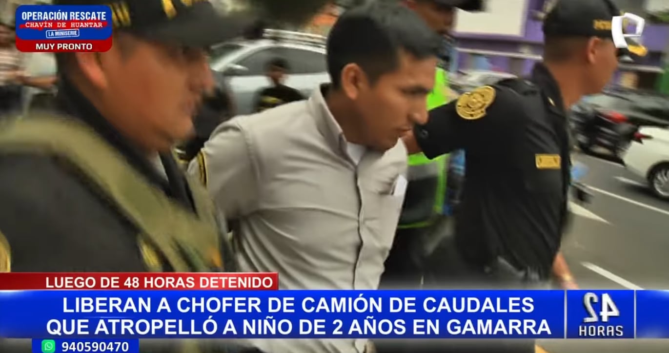 Chofer que camión de caudales fue liberado tras atropellar a niño de 2 años el pasado 31 de diciembre.