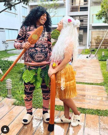 Edison Flores y Ana Siucho usaron la temática Moana para Halloween. (Foto: Instagram)