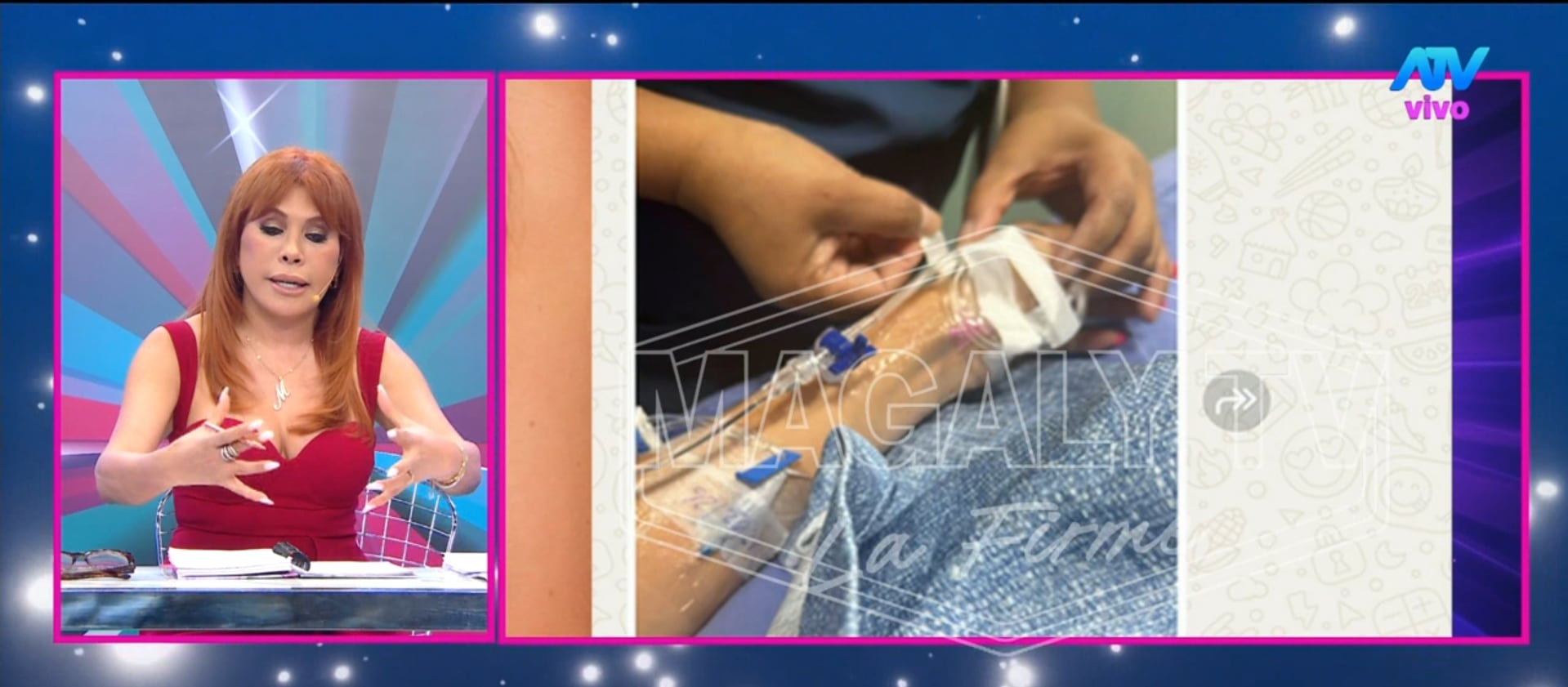 Modelo se comunica con la producción de Magaly Medina y habla tras accidente. (Fuente: ATV)