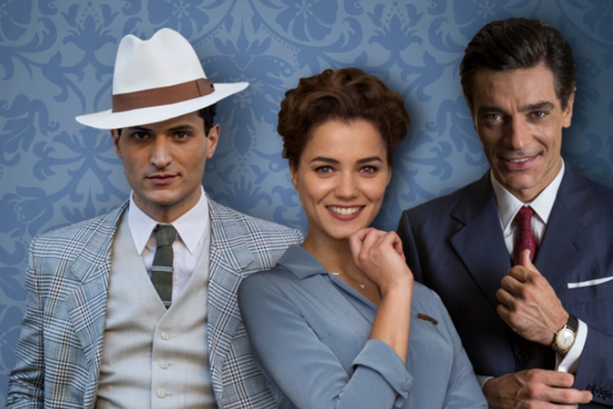 Los protagonistas de la serie italiana “El paraíso de las señoras” (Foto: Aurora Film)