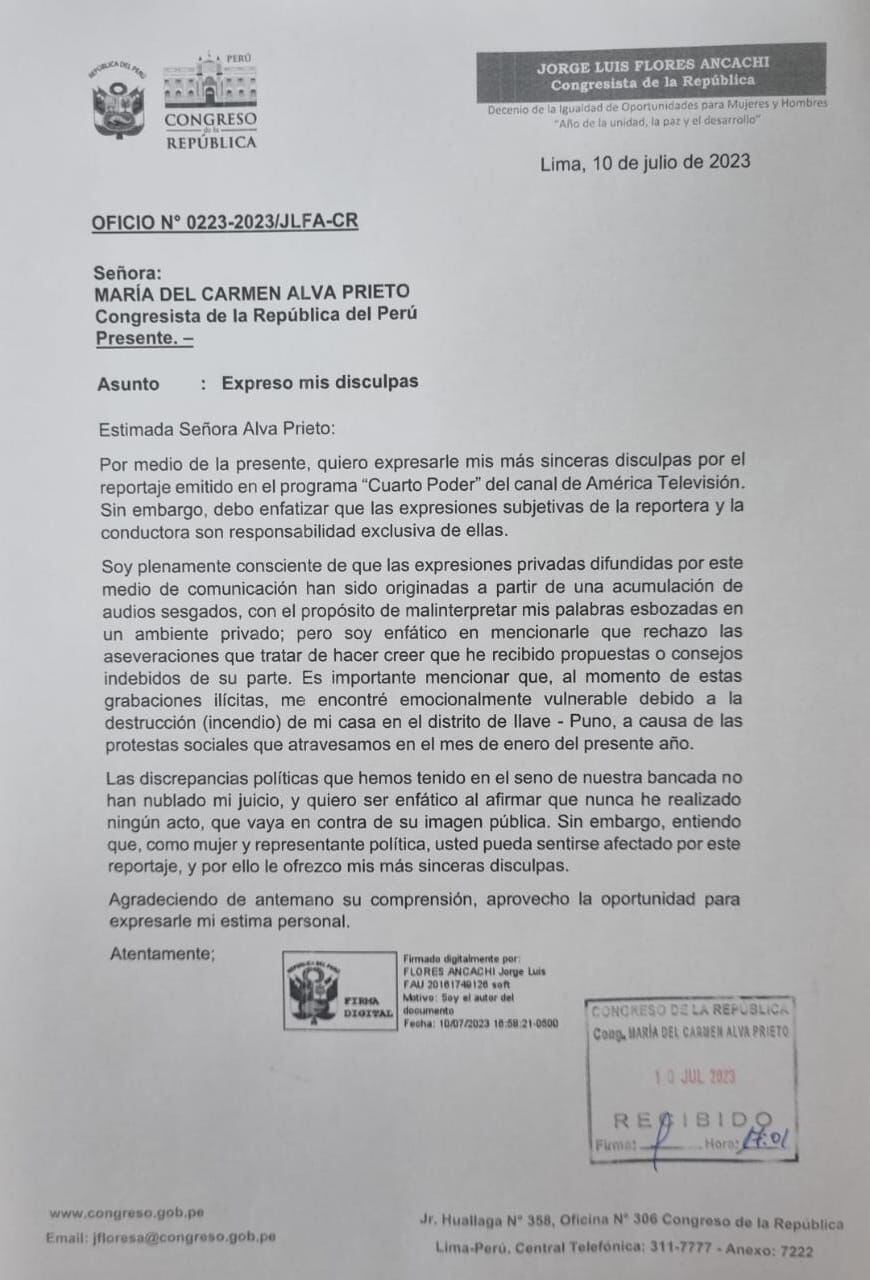 Disculpas de Ancachi