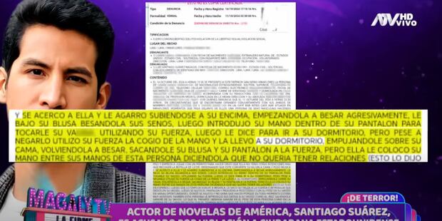 Santiago Suárez fue denunciado por abuso sexual | Foto: Magaly TV la Firme (captura)