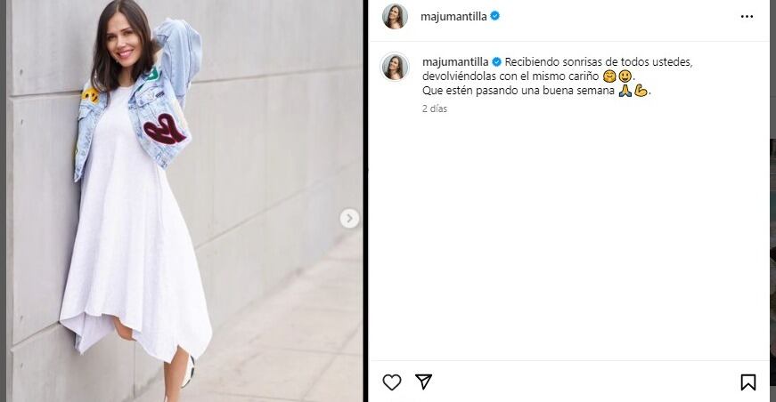 Maju Mantilla desactivó los comentarios en su cuenta oficial de Instagram