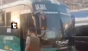 ¡ATAQUE A BUS! Balean unidad de transporte público en SJM: Chofer y una menor de edad resultaron heridos