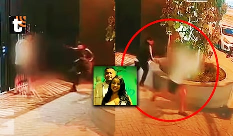 ¡Cámara capta el brutal asesinato de expareja de Angye Zapata! Sicario le dispara y lo persigue cuando es...