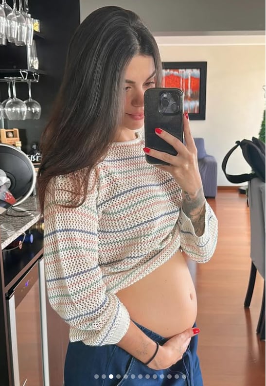 En integrante de 'Esto Es Guerra 2019', Alessandra Lama, mostró su pancita de embarazada antes de dar a luz.