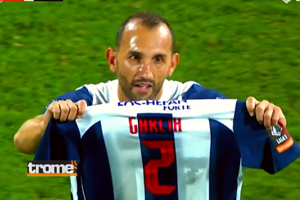 Hernán Barcos festeja y homenajea a SAntiago García que pasa un duro momento (Foto: Liga1Max)