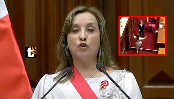 Presidenta Dina Boluarte llega al congreso para dar su mensaje a la nación