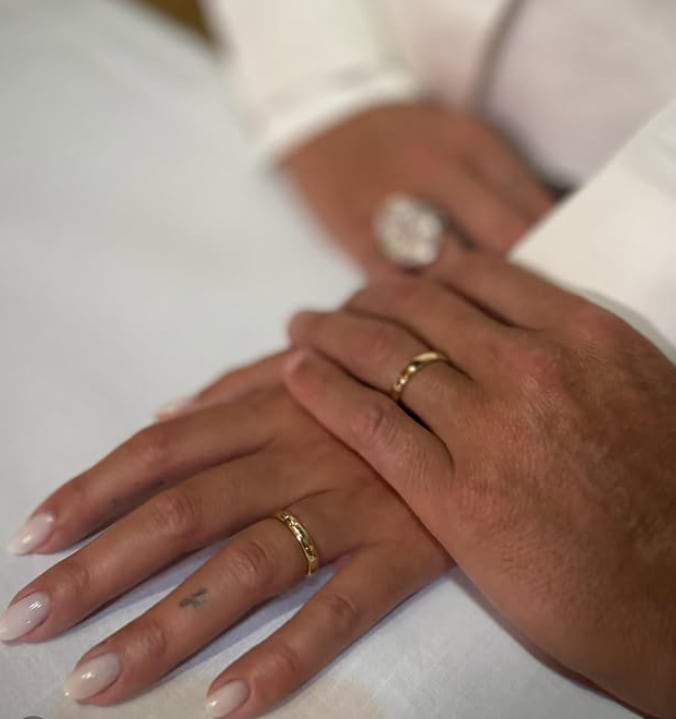 Los anillos de matrimonio de Cristiano Ronaldo y Georgina Rodríguez.