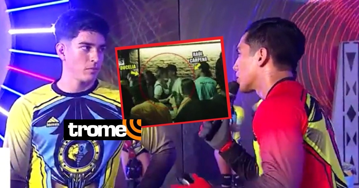 Piero Arenas y Raúl Carpena se vieron las caras tras polémico ampay. (Foto: Captura América TV/Willax TV).