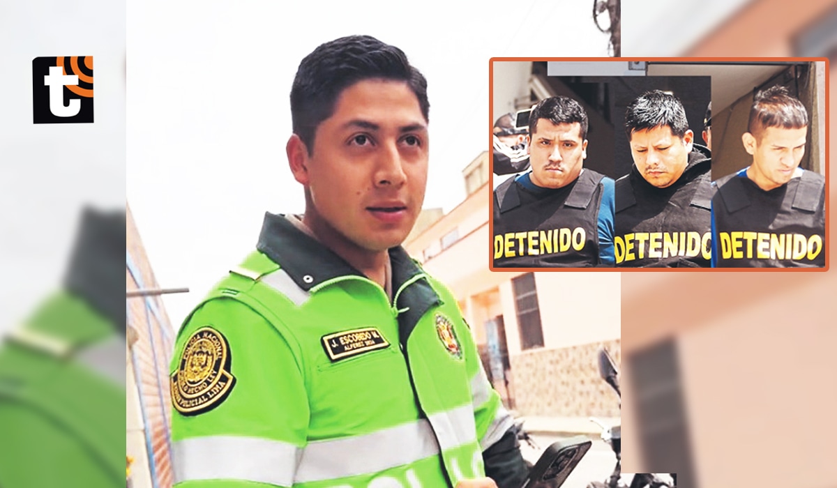 El alférez de la Policía Jhordy Escobedo Mori y sus asesinos.