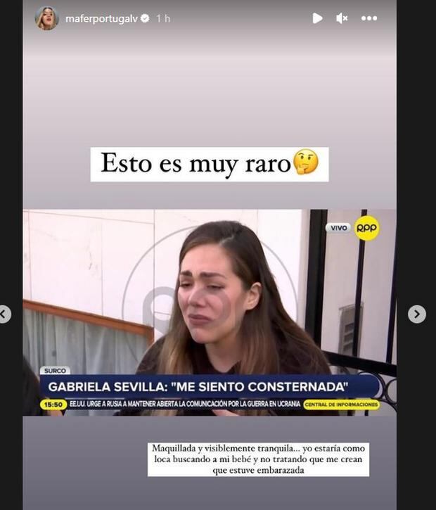 Mafer Portugal cuestiona versión de Gabriela Sevilla