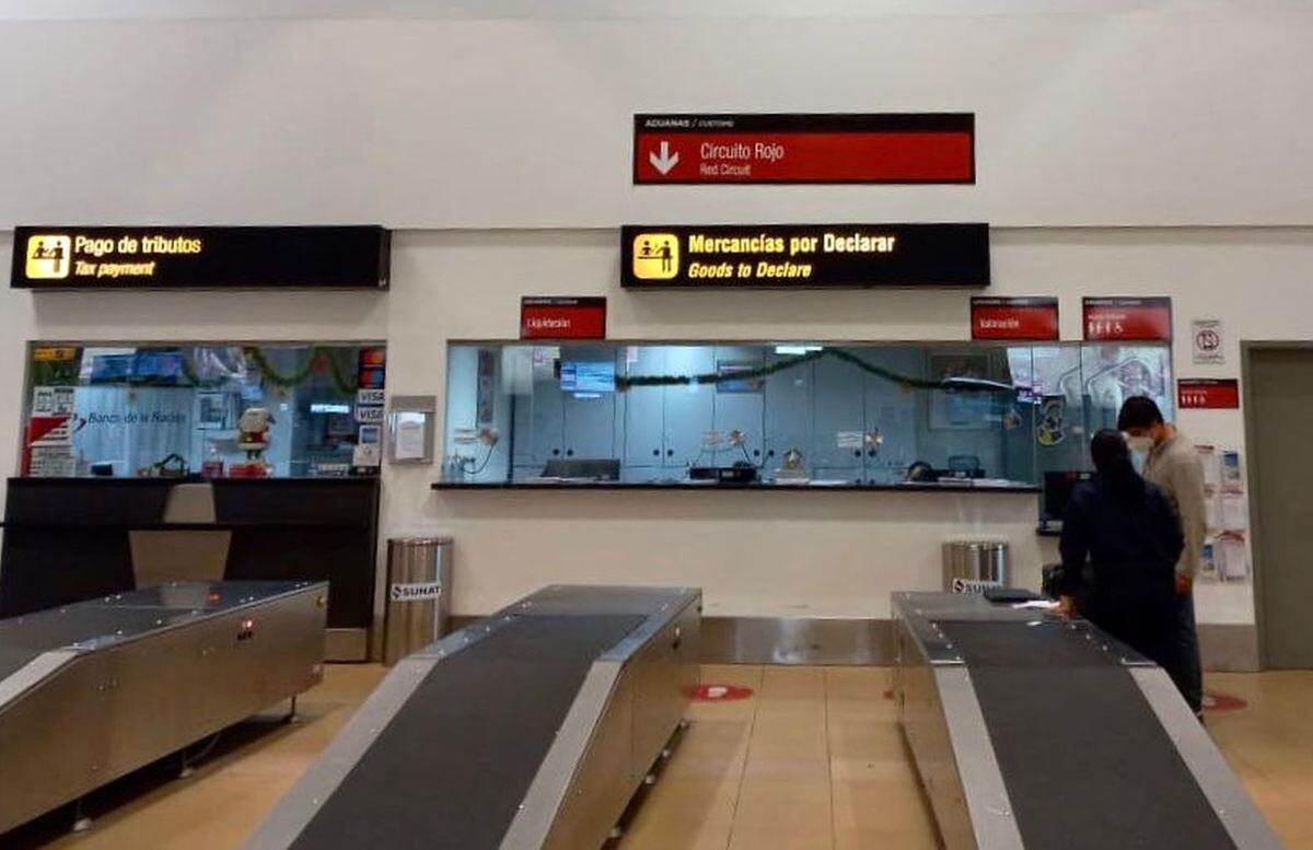 Zona a la que los pasajeros se deben acercar a declarar (Foto: Sunat)