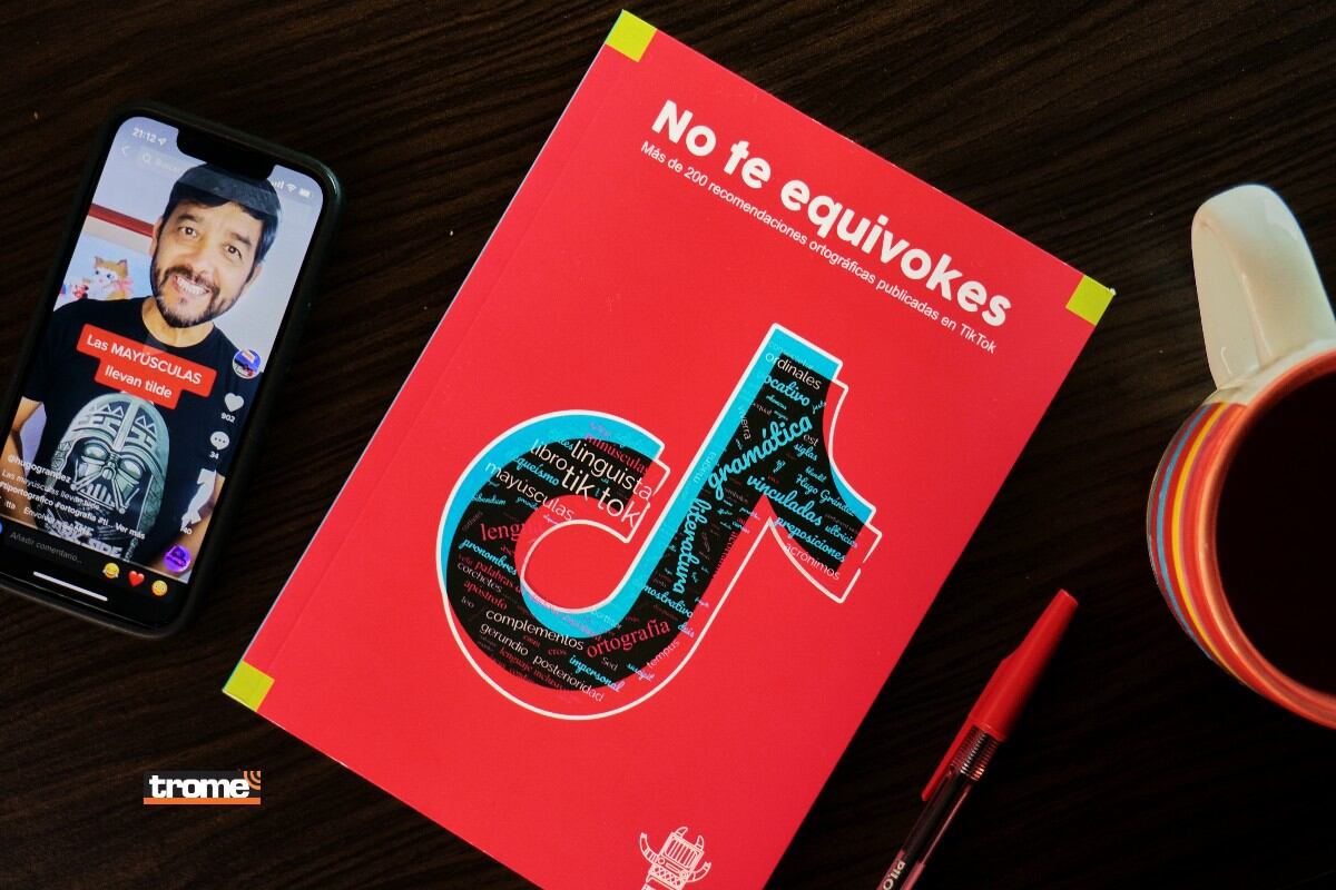 Conversamos con Hugo Grández, generador de contenidos de ortografía a través de TikTok, autor del libro "No te equivokes". (Isabel Medina / Trome)