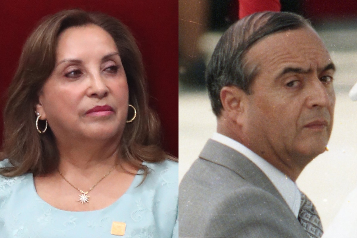 Dina Boluarte y Vladimiro Montesinos
