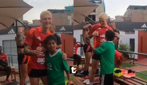 Oliver Sonne y su reacción al conocer a niño que le dedicó tierna carta en danés: “Gracias, mi amigo”