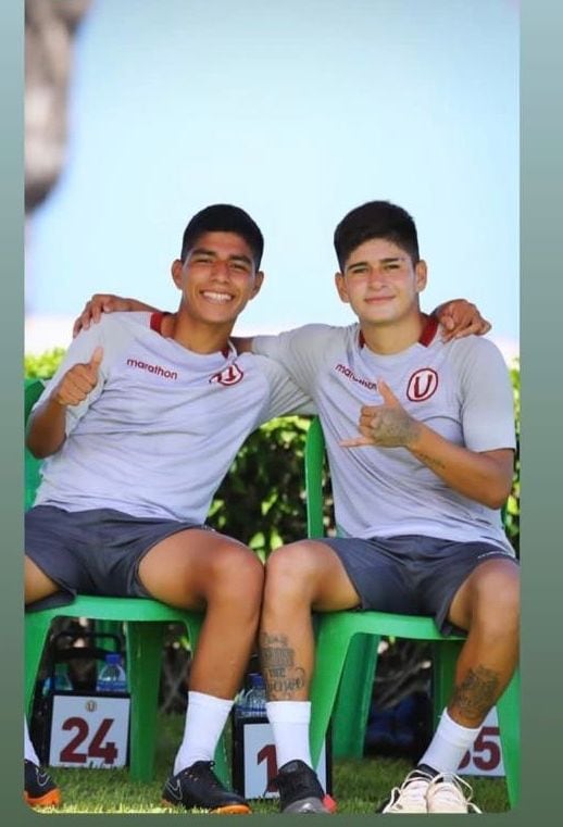 Piero Quispe y Mathias Carpio durante un entrenamiento en Campomar. (Foto: Difusión)