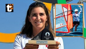 ¡Orgullo peruano! María Belén Bazo ganó diploma olímpico al quedar cuarta en windsurf femenino de París 2024