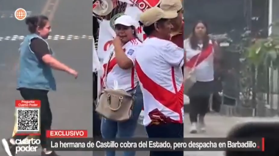 Hermana de Pedro Castillo cobra un sueldo de 4 mil soles, pero ha sido vista en más de una oportunidad en protestas fuera de Barbadillo.