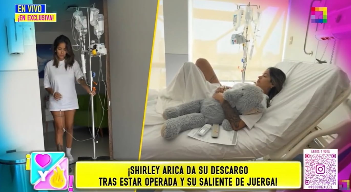 Shirley Arica contó que presentó una septicemia, por lo que fue internada más de una semana en una clínica.