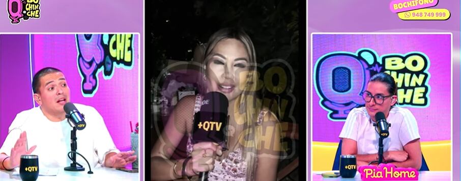 Pamela López feliz con evento de su club de fans. Foto: Q' Bochinche