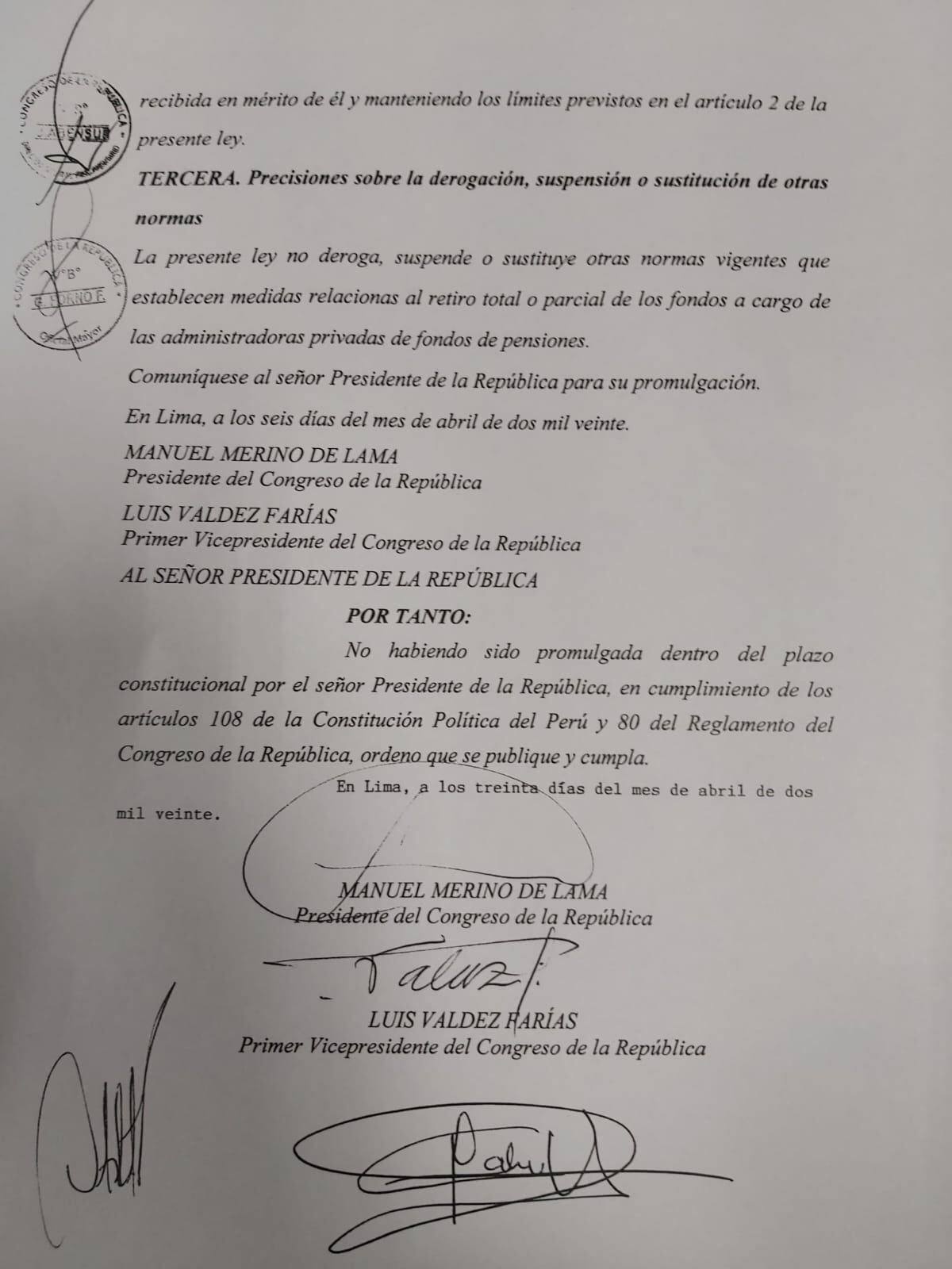AFP: El retiro del 25% estará disponible en esta fecha tras promulgación de la ley por parte del Congreso