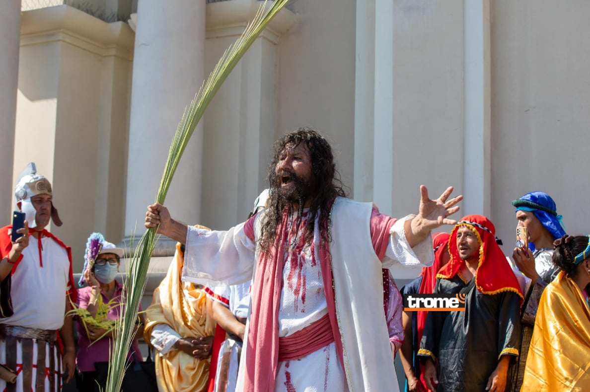 Mario Valencia, Cristo Cholo, junto a su grupo teatral realizarán escenificaciones de Semana Santa 2025. (Mun. Lima / Trome).