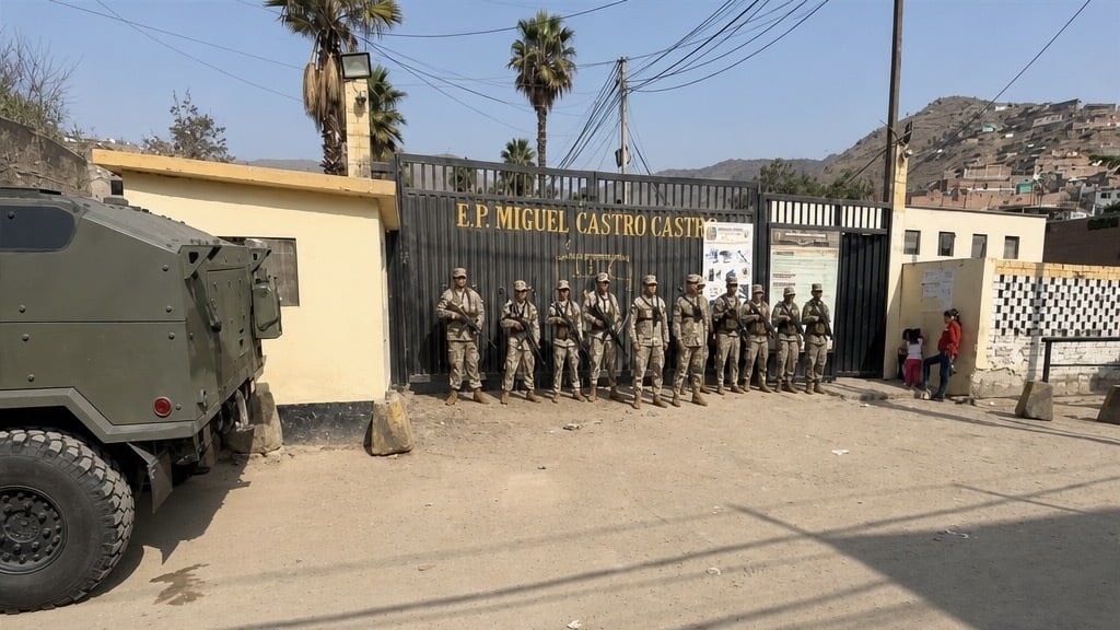 Militares realizando labores de control en el penal Miguel Castro Castro (Foto: Mindef)