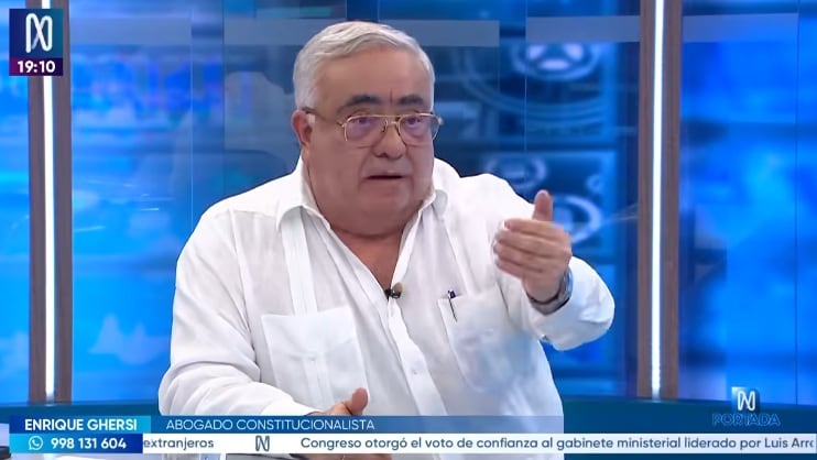 Enrique Ghersi respalda informe de la Dirección de Gracias Presidenciales del Ministerio de Justicia, la cual rechazó el indulto para Pedro Castillo. (Foto: Captura Canal N)