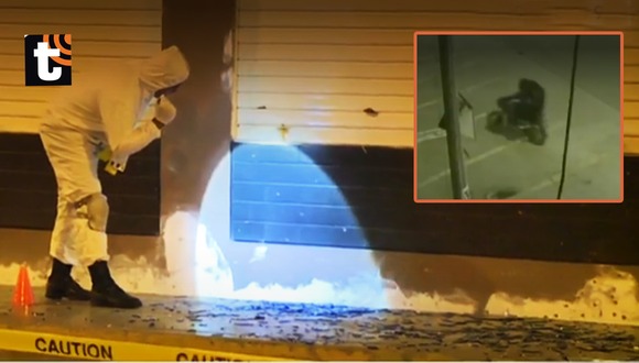 Los Olivos: Lanzan granada frente a centro de convenciones