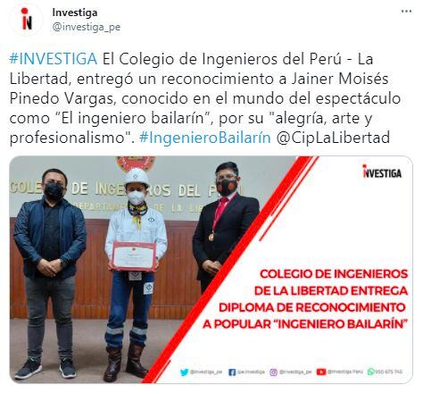 'Ingeniero bailarín' recibió reconocimiento. (Twitter)