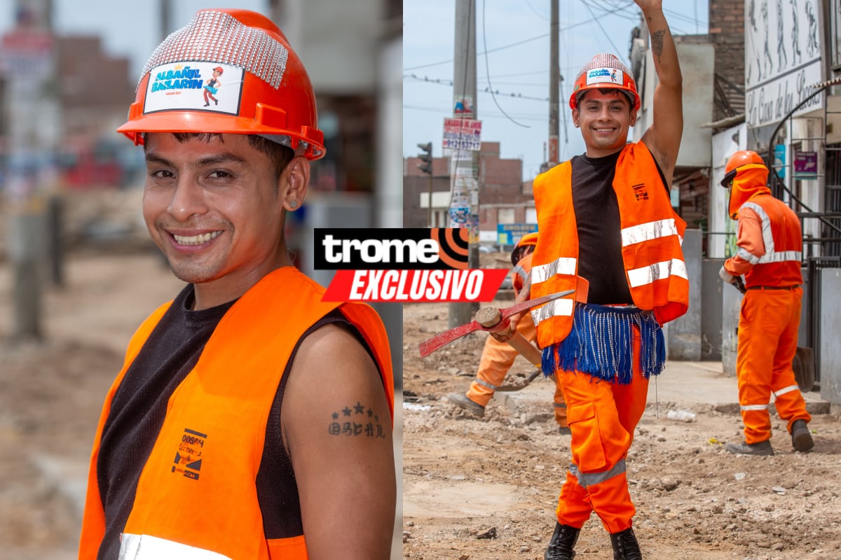 Óscar Sánchez, conocido en redes sociales como el albañil bailarín, se hizo popular con sus videos usando el uniforme naranja y hoy conquista al público con su carisma. Foto: Fernando Sangama