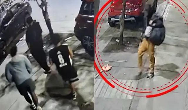Las cámaras lo captaron con un grupo de amigos horas antes de su muerte. Foto: Latina