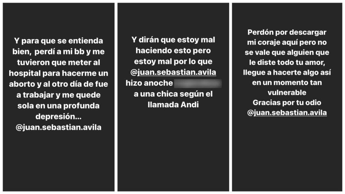 Uno de los mensajes de Sara Maldonado contando la pesadilla que vive hoy en día (Foto: Instagram/Sara Maldonado)